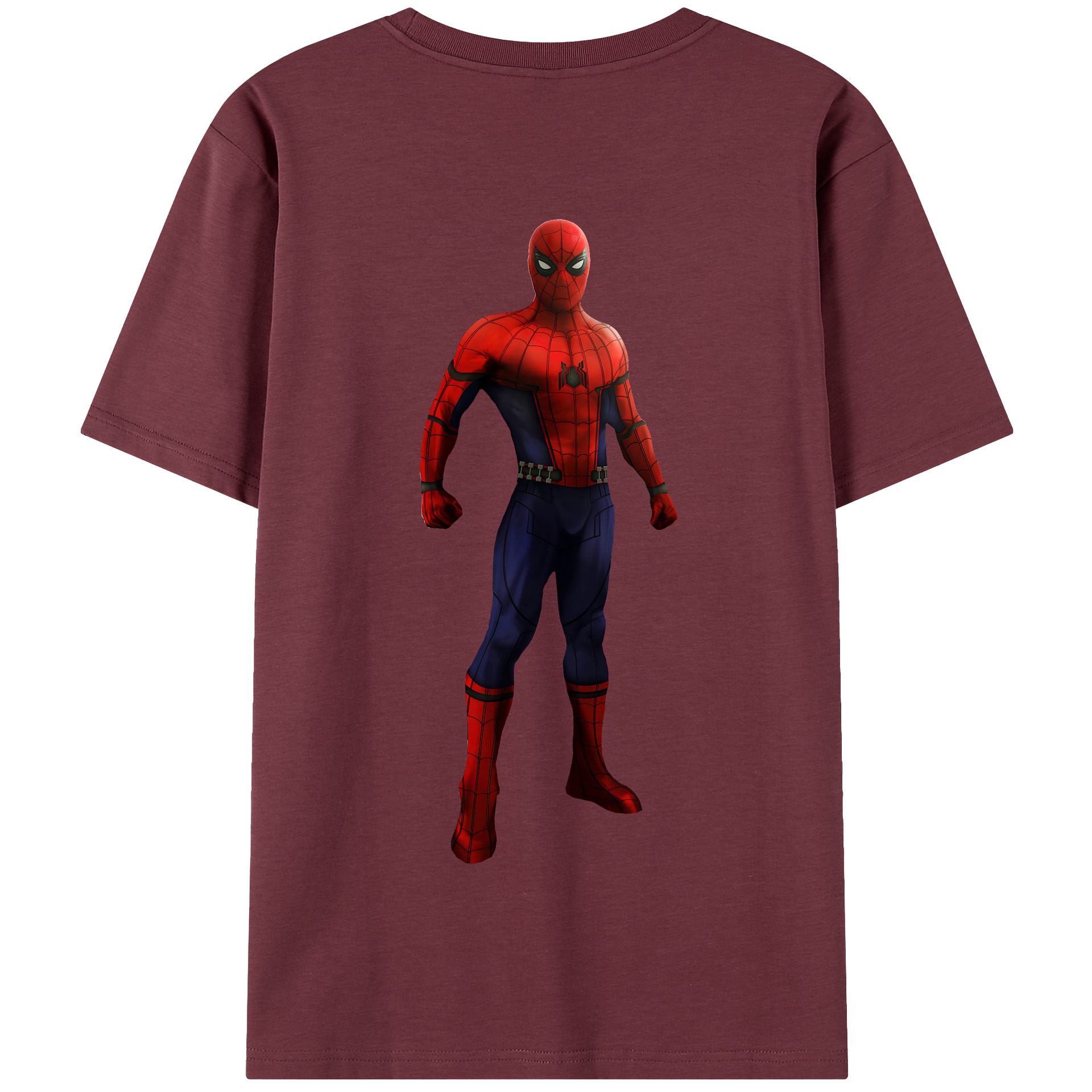 （画像用） Spider Man スパイダーマン 綿100％半袖Tシャツ（背面プリント）